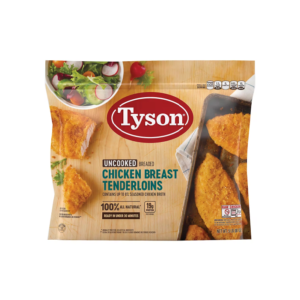 Frozen Tyson - Uncooked Breaded Savory Chicken Tenderloins 10 Lb