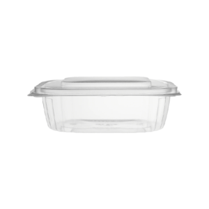 CLEAR OVAL HINGED CONTAINER 5.5 oz