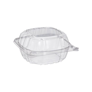 CLEAR PLASTIC HINGED CONTAINER